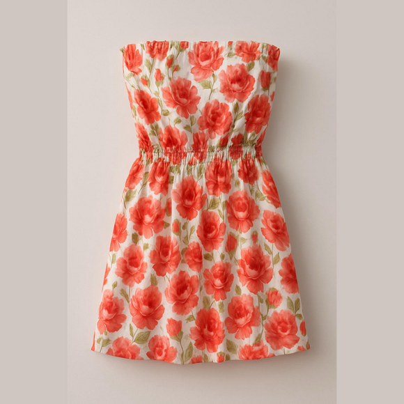 Abercrombie & Fitch Dresses & Skirts - Abercrombie & Fitch Floral Mini Dress - Red and Green